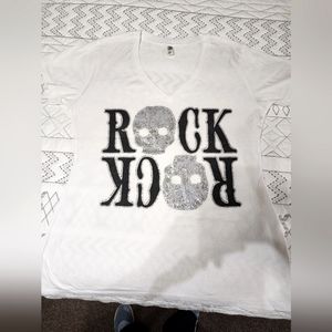 Hard Rock Short Sleeve V-Neck Tshirt,  sz XLG